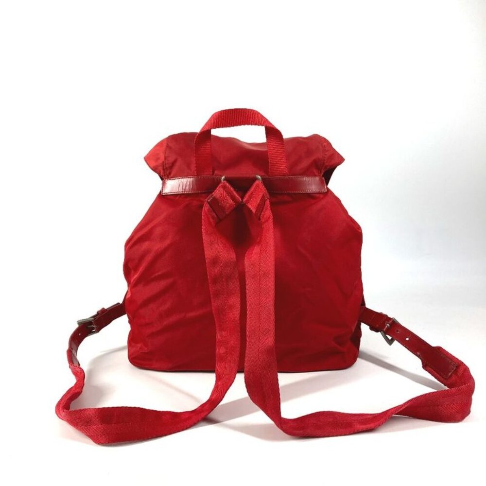 Prada Backpack Triangle Logo Nylon Red - image 2